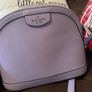 Silver purple Kate spade side purse